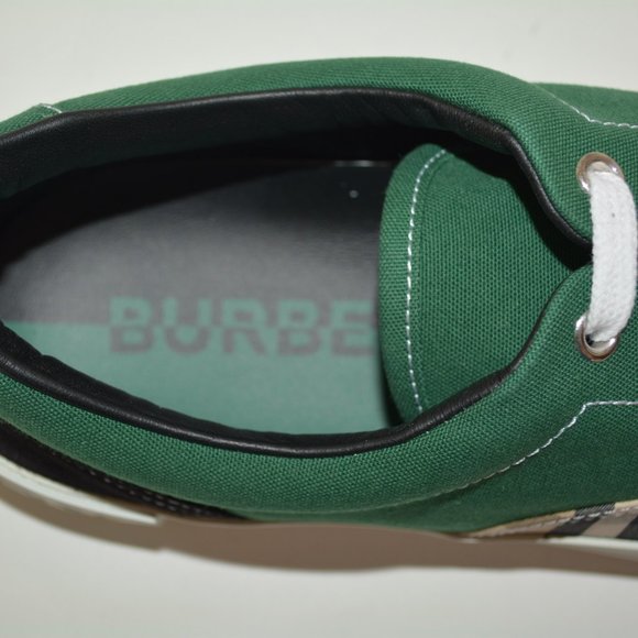 NWT BURBERRY MENS  ARCHIVE CALF SUEDE COTTON VINTAGE CHECK COLOUR - BLOCK SNEAKE - Picture 8 of 10